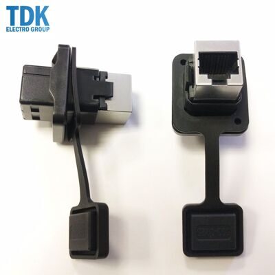 RJ45-08 гнездовая розетка (пластиковы двойной порт)